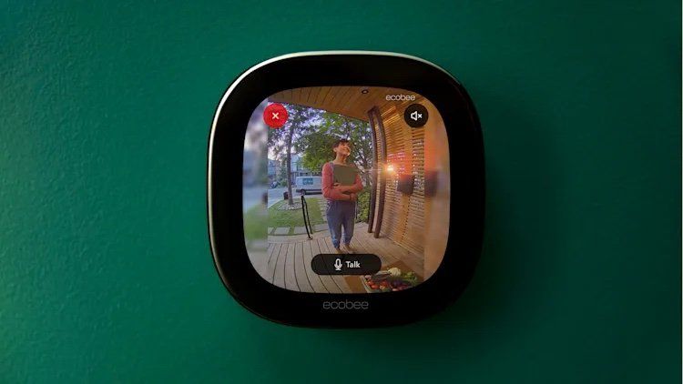 photo of ecobee thermostat with live video streaming