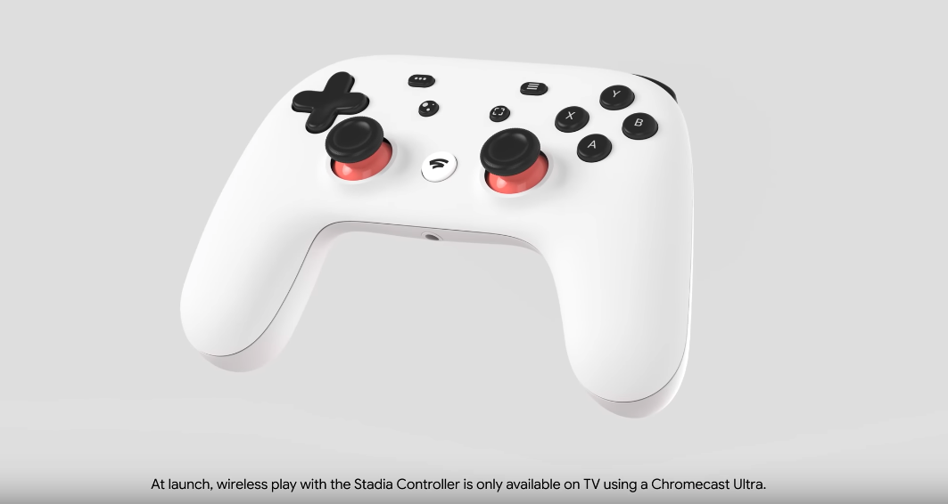 Google Stadia video game controller