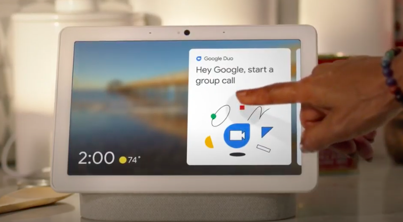 Google Duo on Nest Hub Max