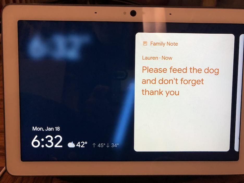 Sticky Notes on Google Nest Hub Max