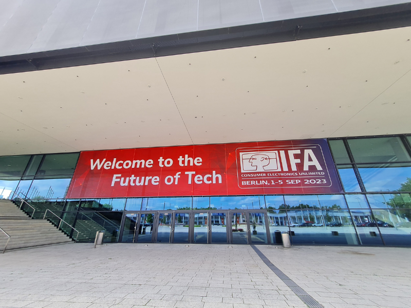 photo to the entrance of IFA 2023 in Berlin
