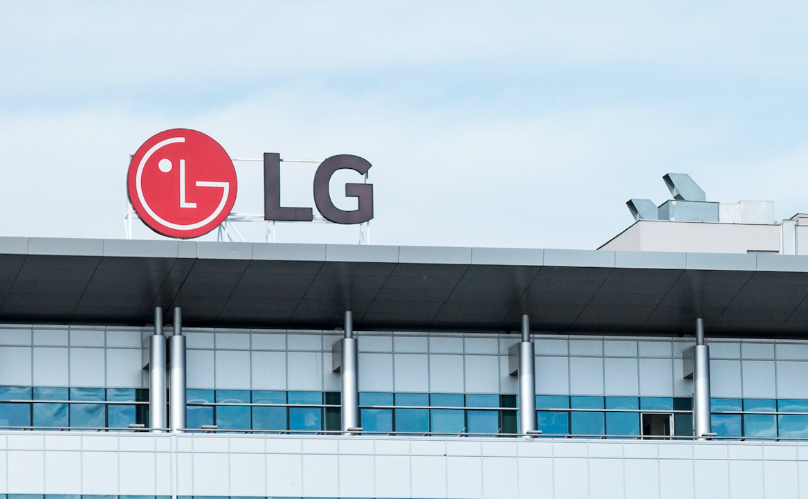 Photo of building with LG sign on roof