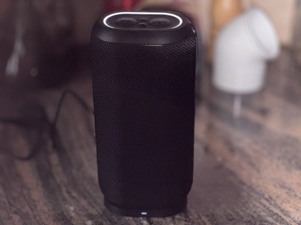 a photo of Monster DNA Max Portable Wireless Speaker on a counter