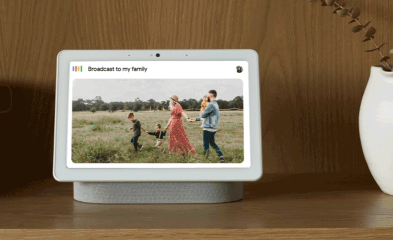 ​New Family Broadcast feature of the Nest Hub