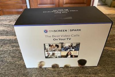 ONSCREEN SPARK box on a countertop