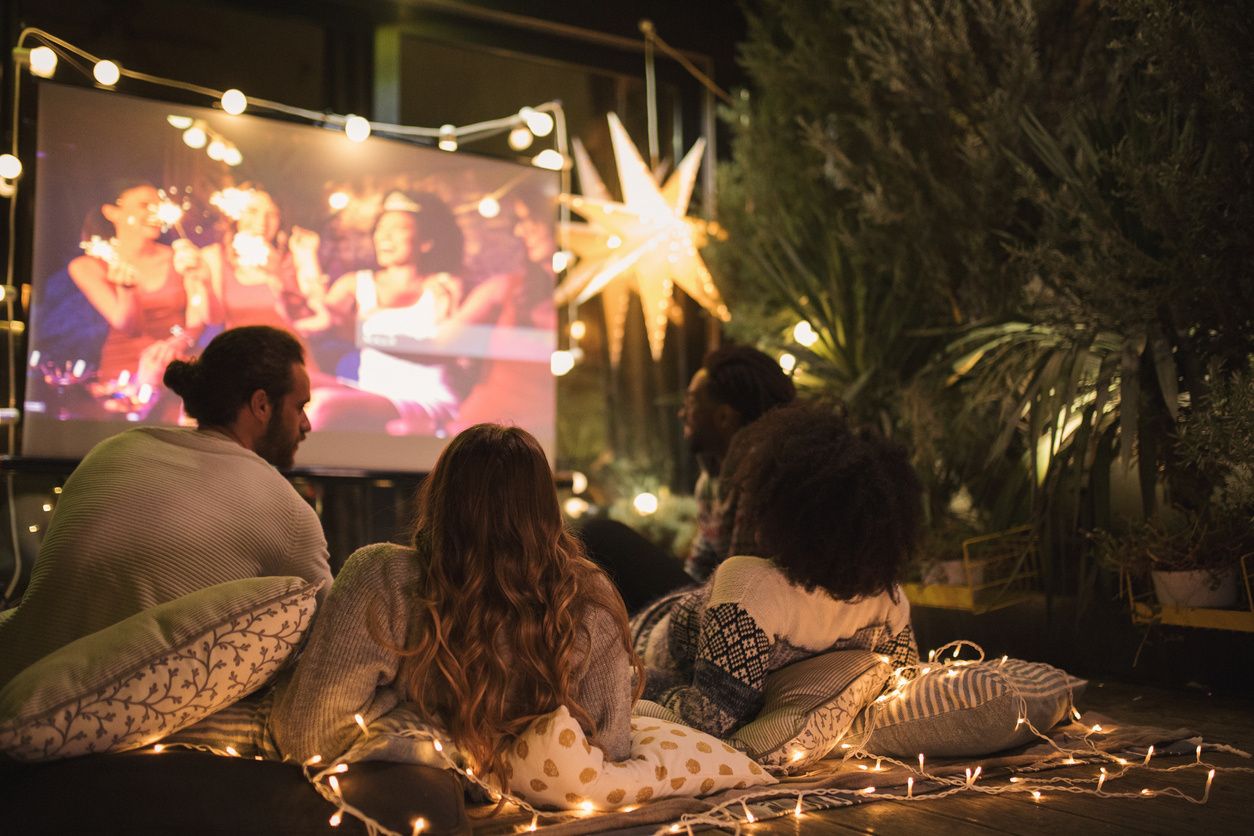 Garden projector stock image