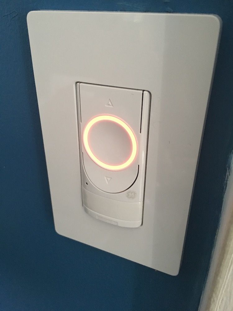 Picture of Cync Smart Switch installed.