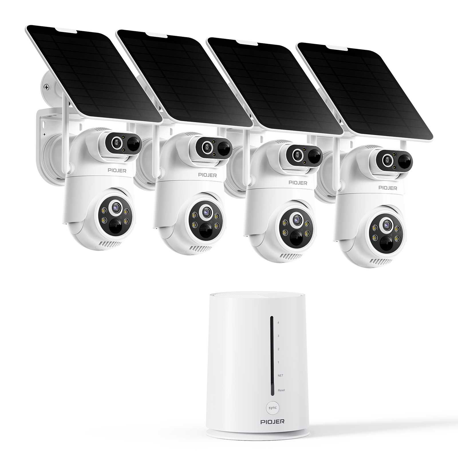 photo of Piojer Solar Security Camera Outdoor Wireless: Dual-Lens 2K(2MP Wide-Angle & 2MP PTZ) Cameras System