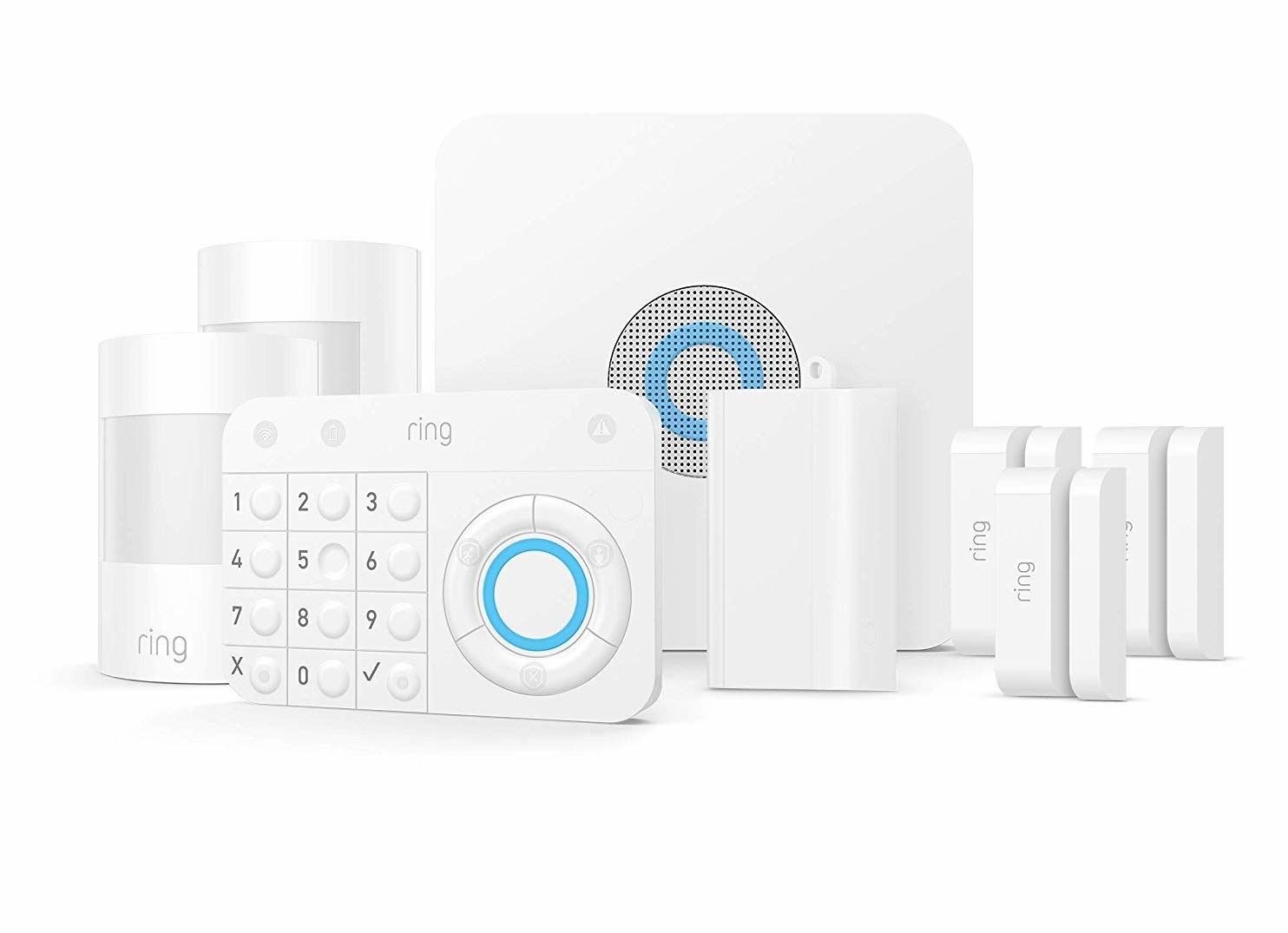 Ring Alarm Kit  in white with blue details