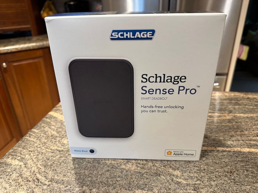 photo of Sense Pro smart deadbolt lock box.