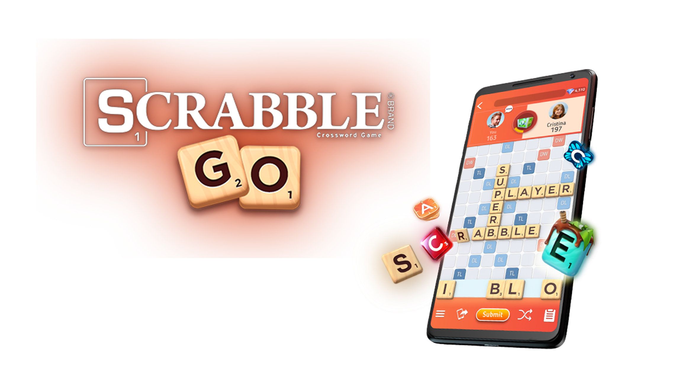 Scrabble Go app for smartphones and tablets