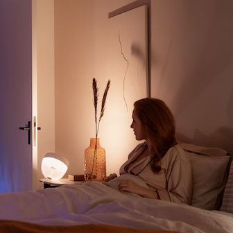 Philip hue glow in a bedroom