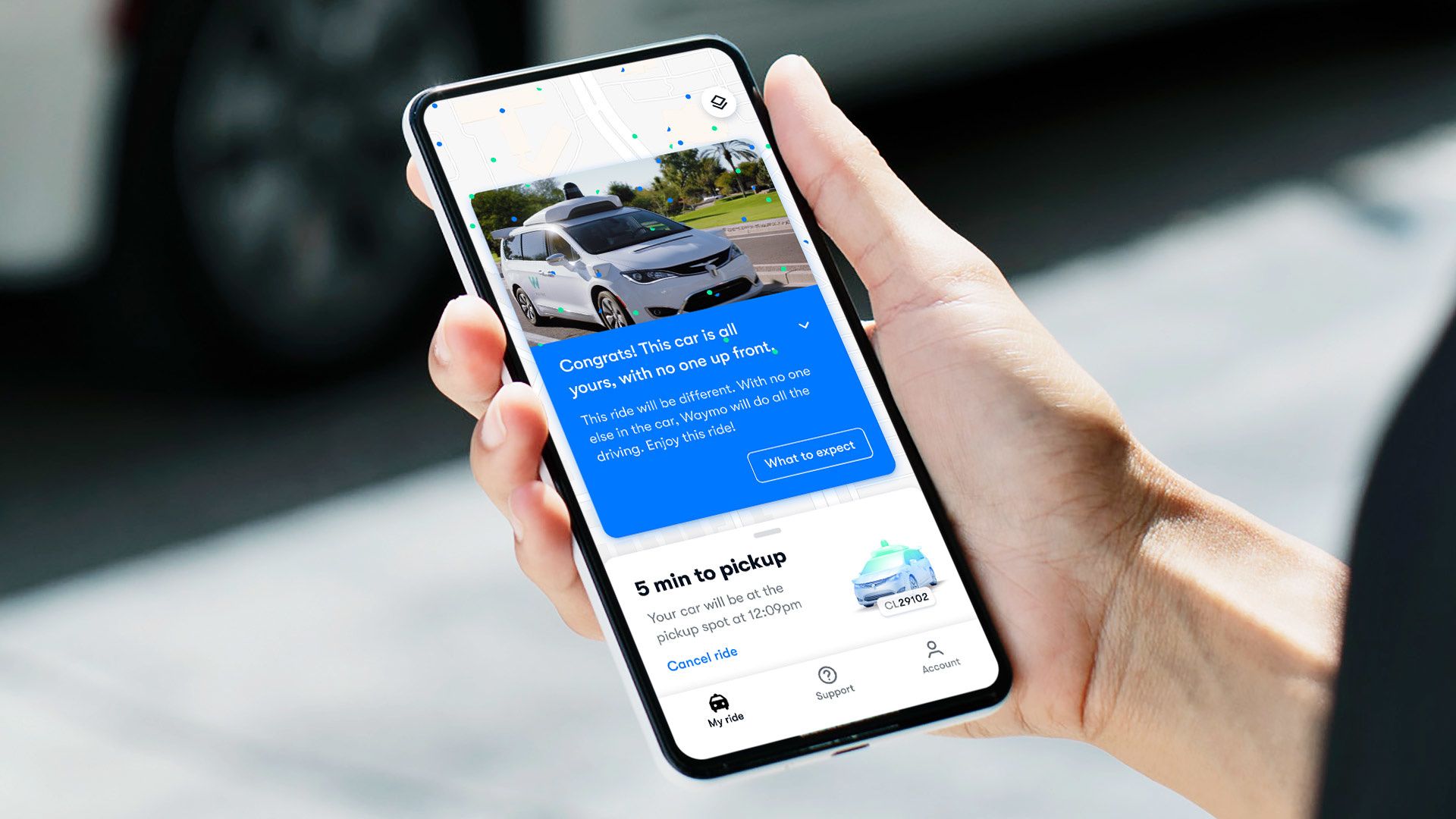 Waymo smartphone app