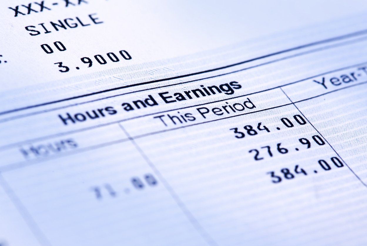 Earnings Statement stock photo