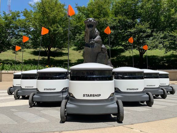 Starship Technologies robots at the University of Pittsburgh