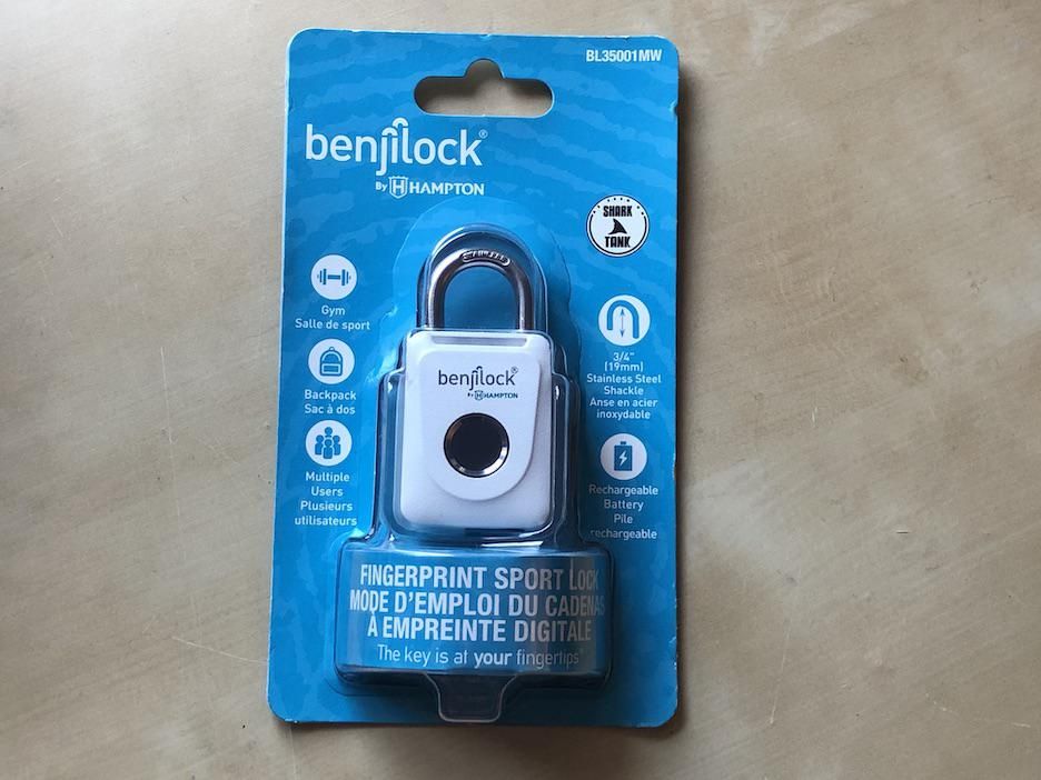 BENJILOCK BY HAMPTON BL35001MB BenjiLock 35 mm Fingerprint Sport Padlock  (Matte Black) - .com