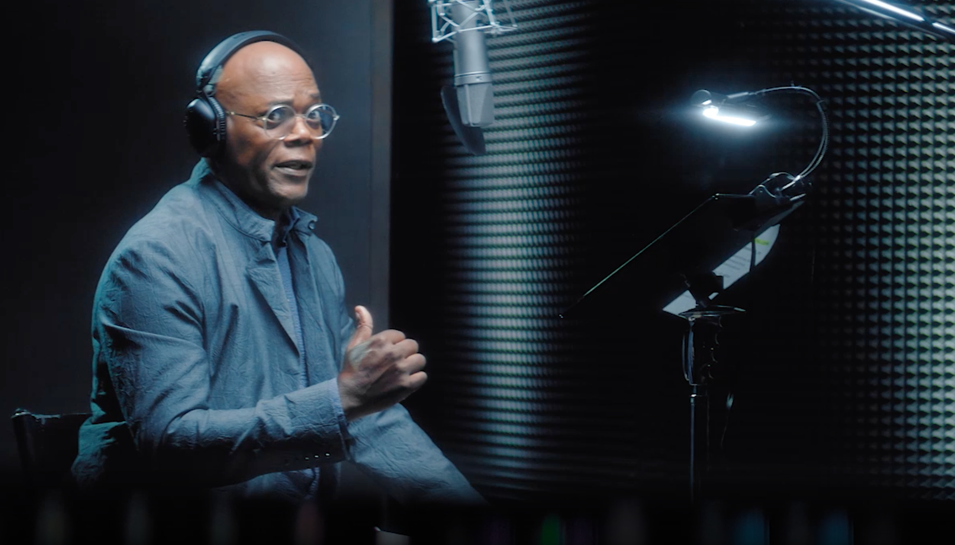 Samuel L. Jackson recording for Amazon Alexa