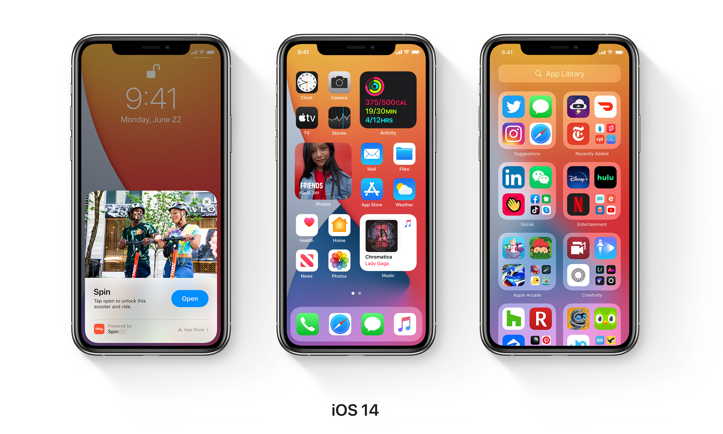 iOS 14 running on the iPhone 11