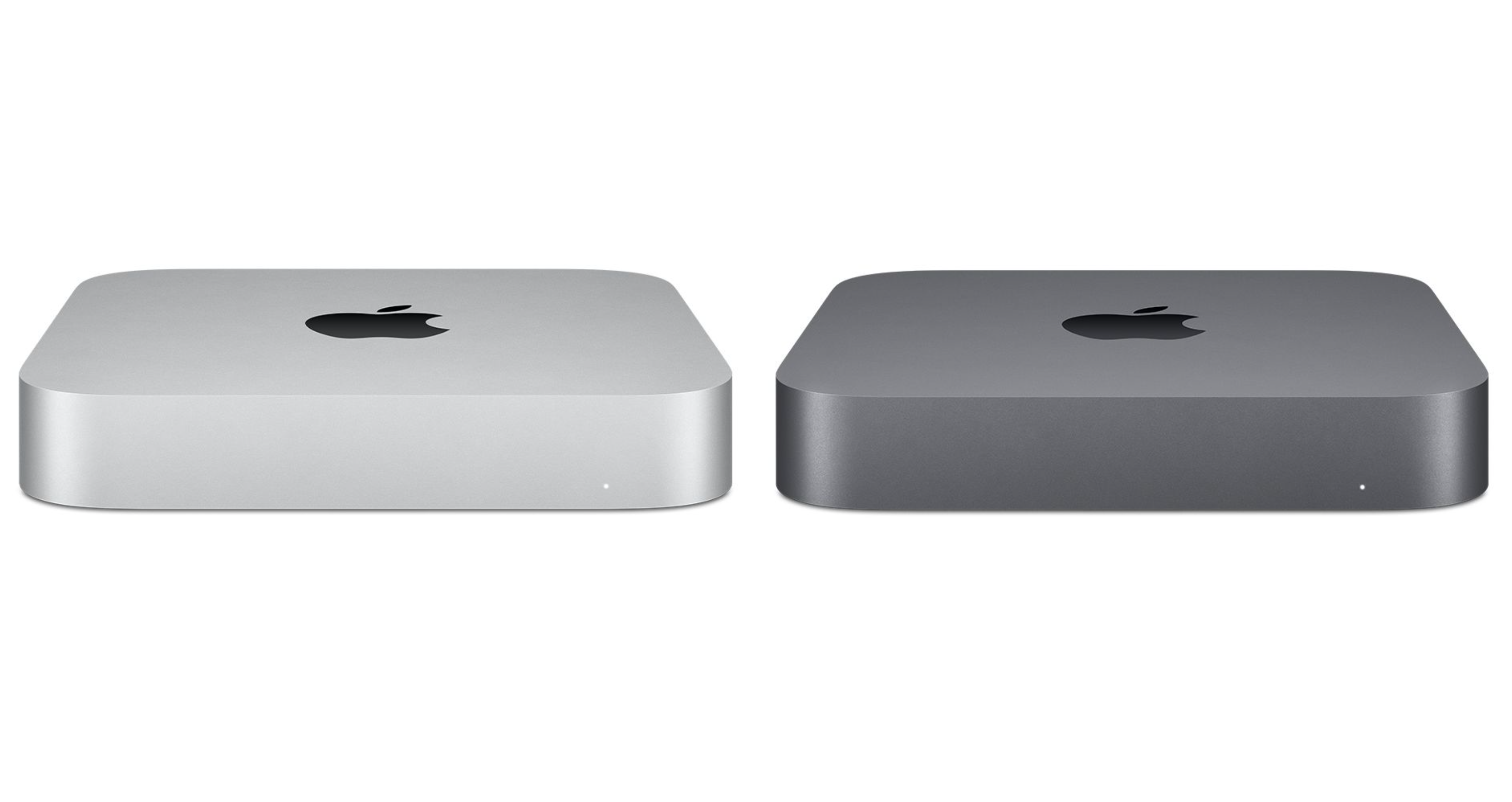 The new 2020 Mac Mini (left) and 2018 Mac Mini​