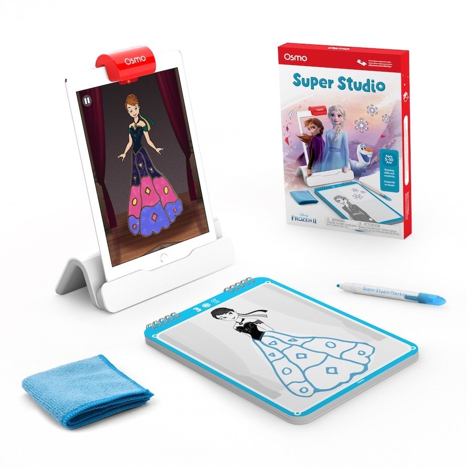 A drawing pad showing the princesses from Frozen 2 for Osmo Super Studio