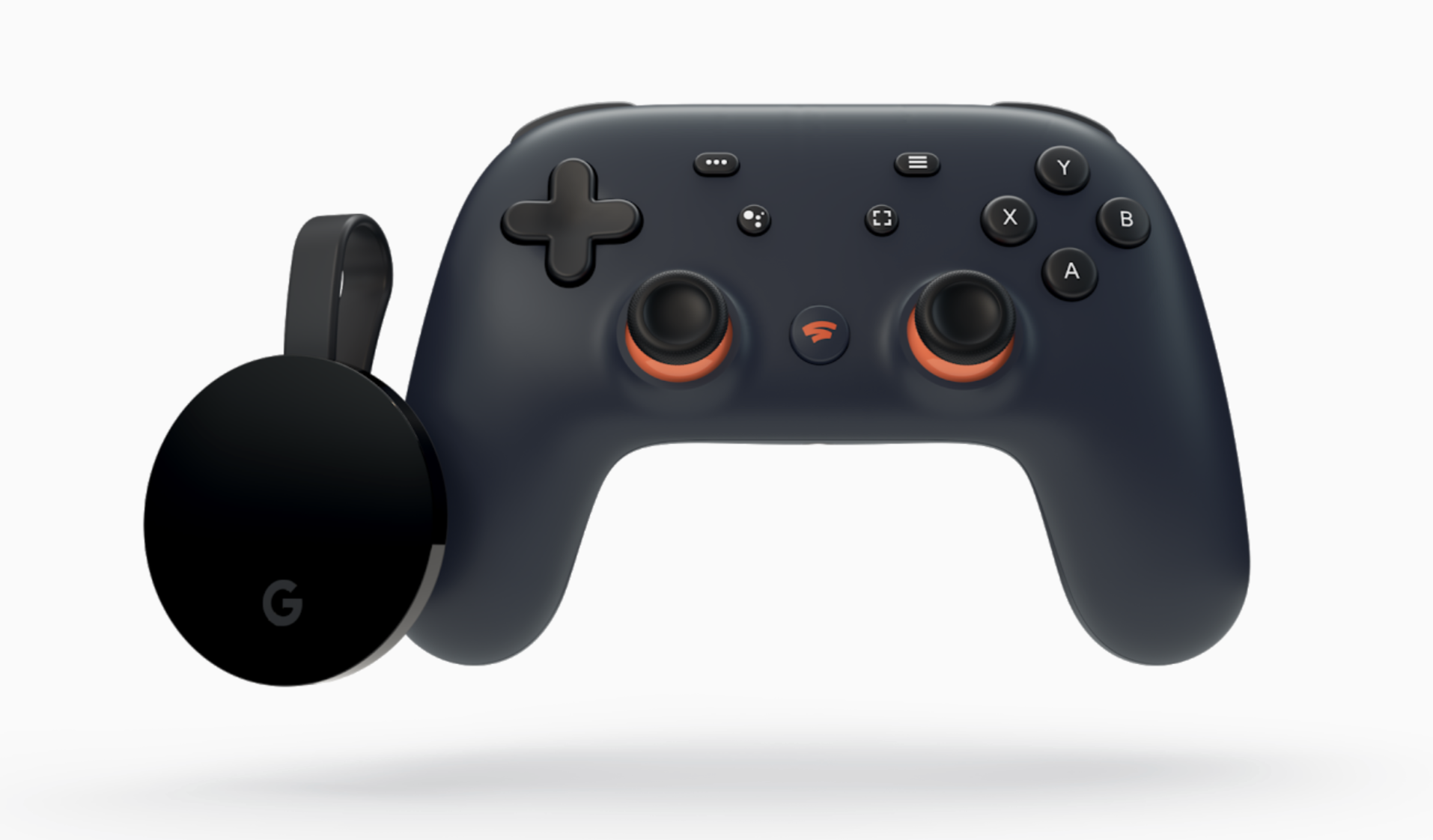 Google Stadia controller and Chromecast Ultra