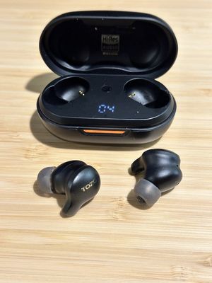 a photo of TOZO Golden X1 Wireless Earbuds with case opened