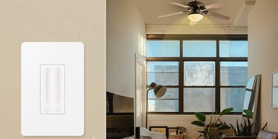 a photo of Kasa KS240 Smart Fan and Light Switch on a wall