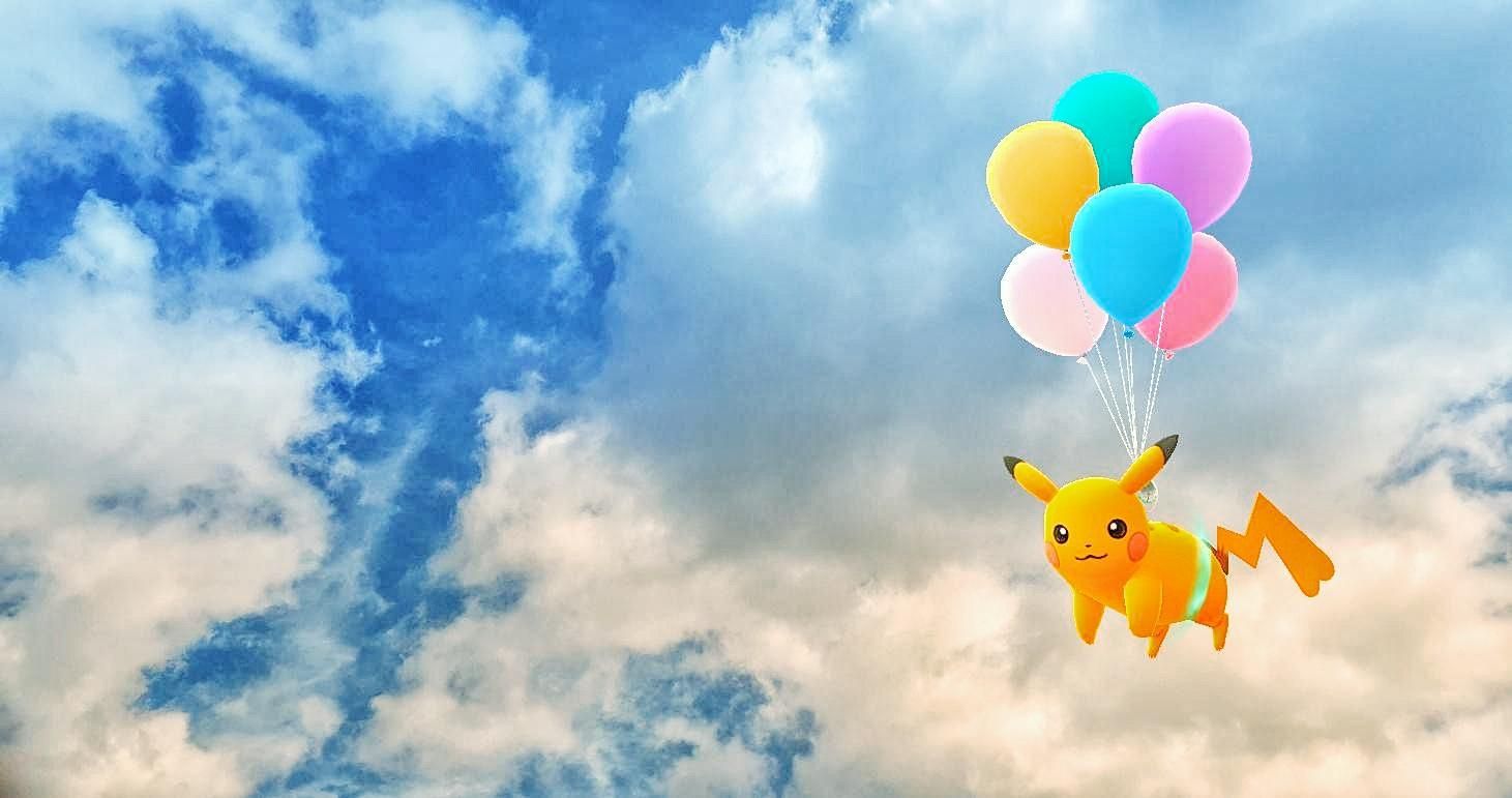 Flying Pikachu in Pokémon Go