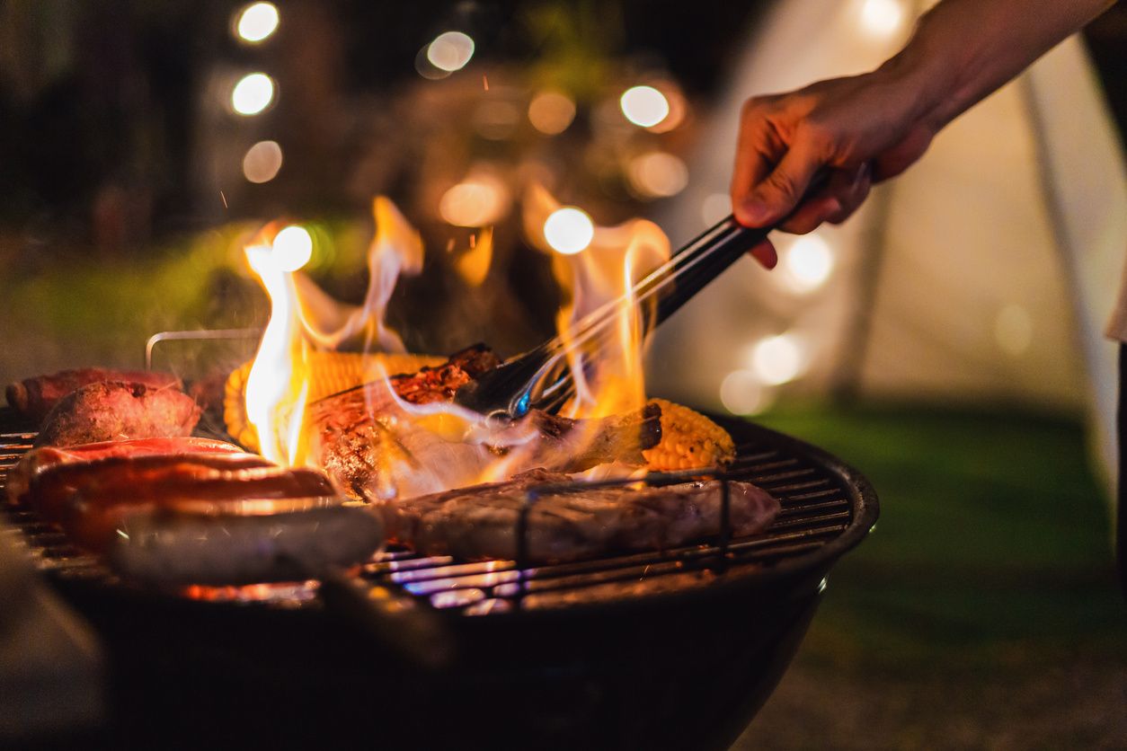 Cooking at the campsite