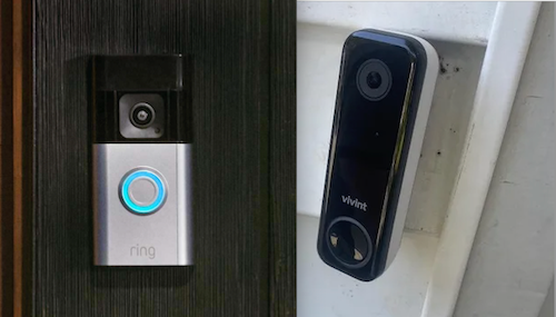 a photo of Ring Battery Doorbell Pro and Vivint Doorbell Camera Pro 2