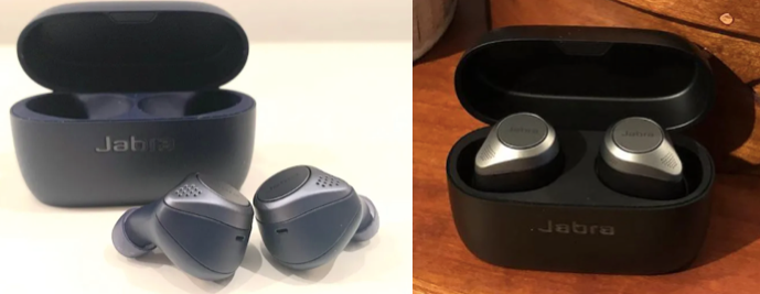 ​Jabra Elite Active 75t (left) compared to the Jabra Elite 85t (right)