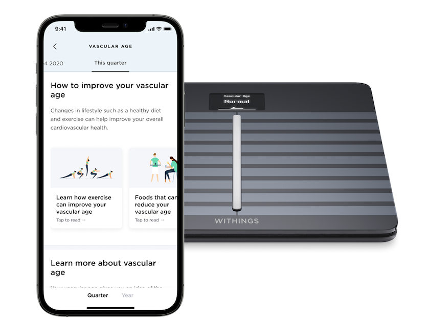Withings Body Cardio Vascular Age