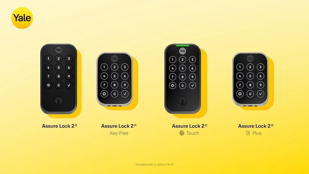 a photo of all the Yale assure Lock 2 devices.