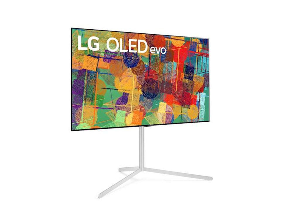 LG OLED evo screen on Gallery Stand