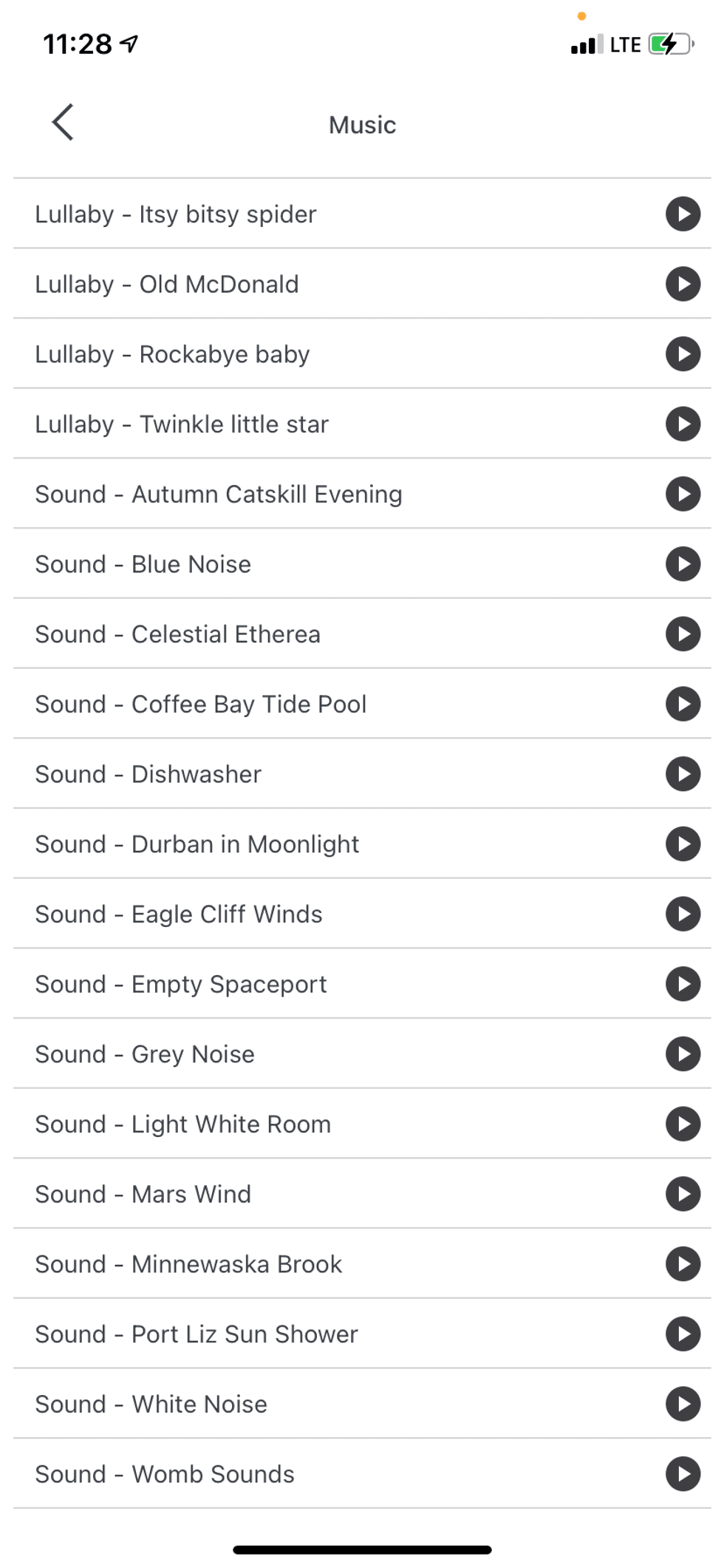 List of sounds and lullabies in Miku app