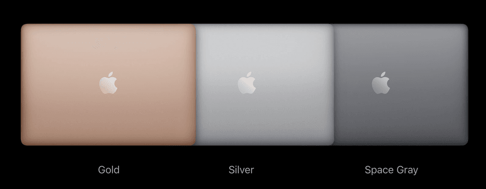 MacBook Air 2020 color options