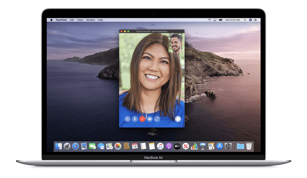 MacBook Air running FaceTime