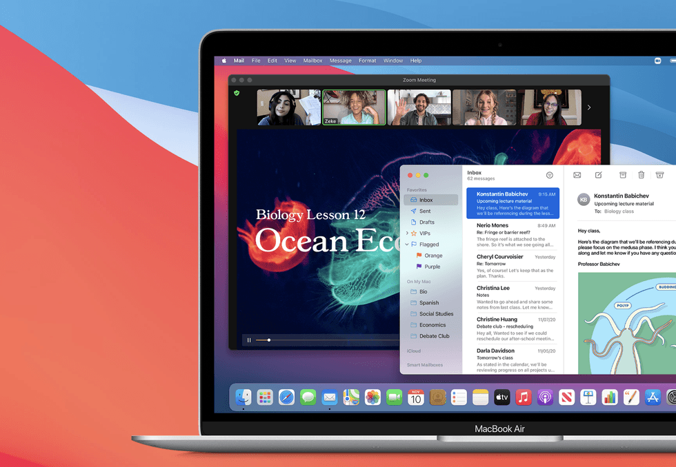 macOS Big Sur on the 2020 MacBook Air