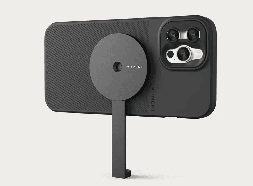 MagSafe tripod mount for the iPhone 12 by Moment