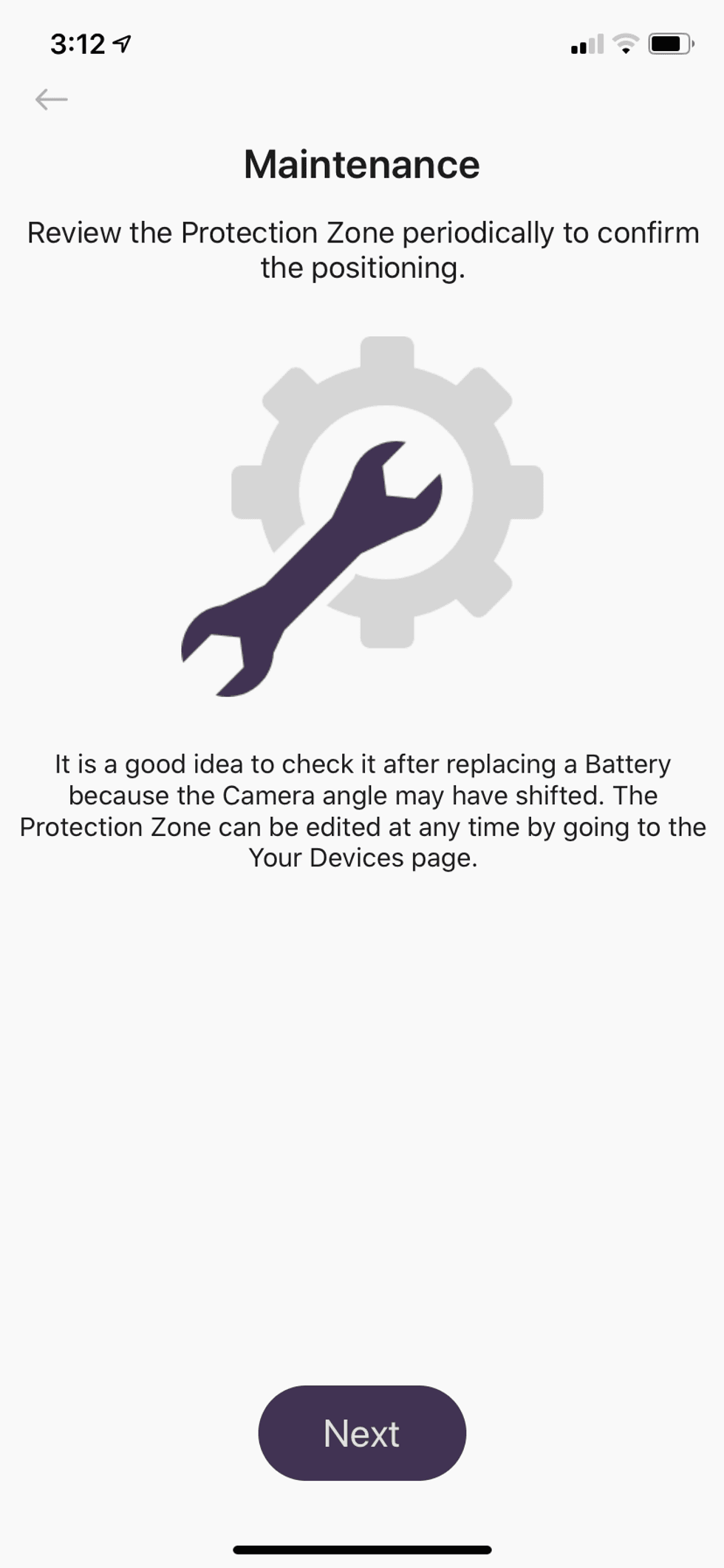 Maintenance tips in app