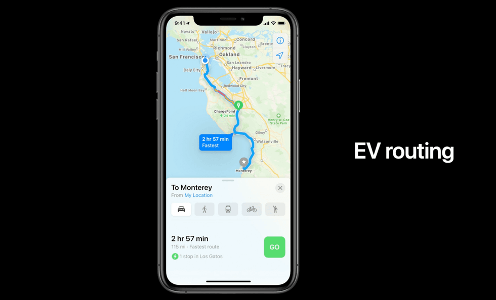 Maps app for iOS 14 on iPhone