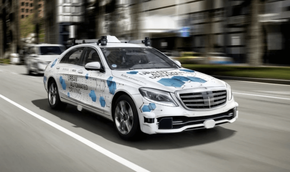 Mercedes autonomous test car