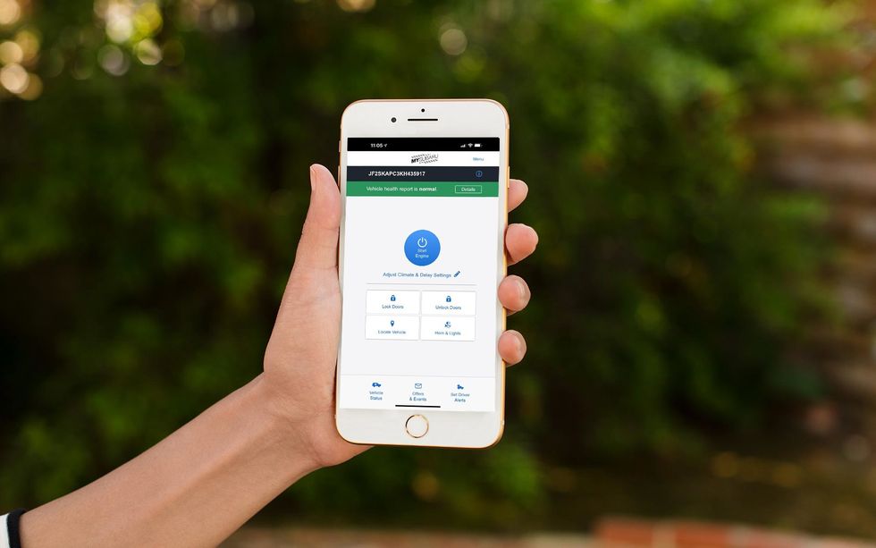 MySubaru smartphone app for iOS
