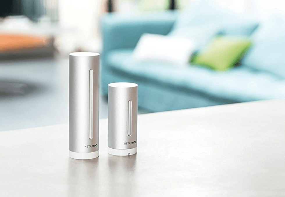 Netatmo weather station on a table top