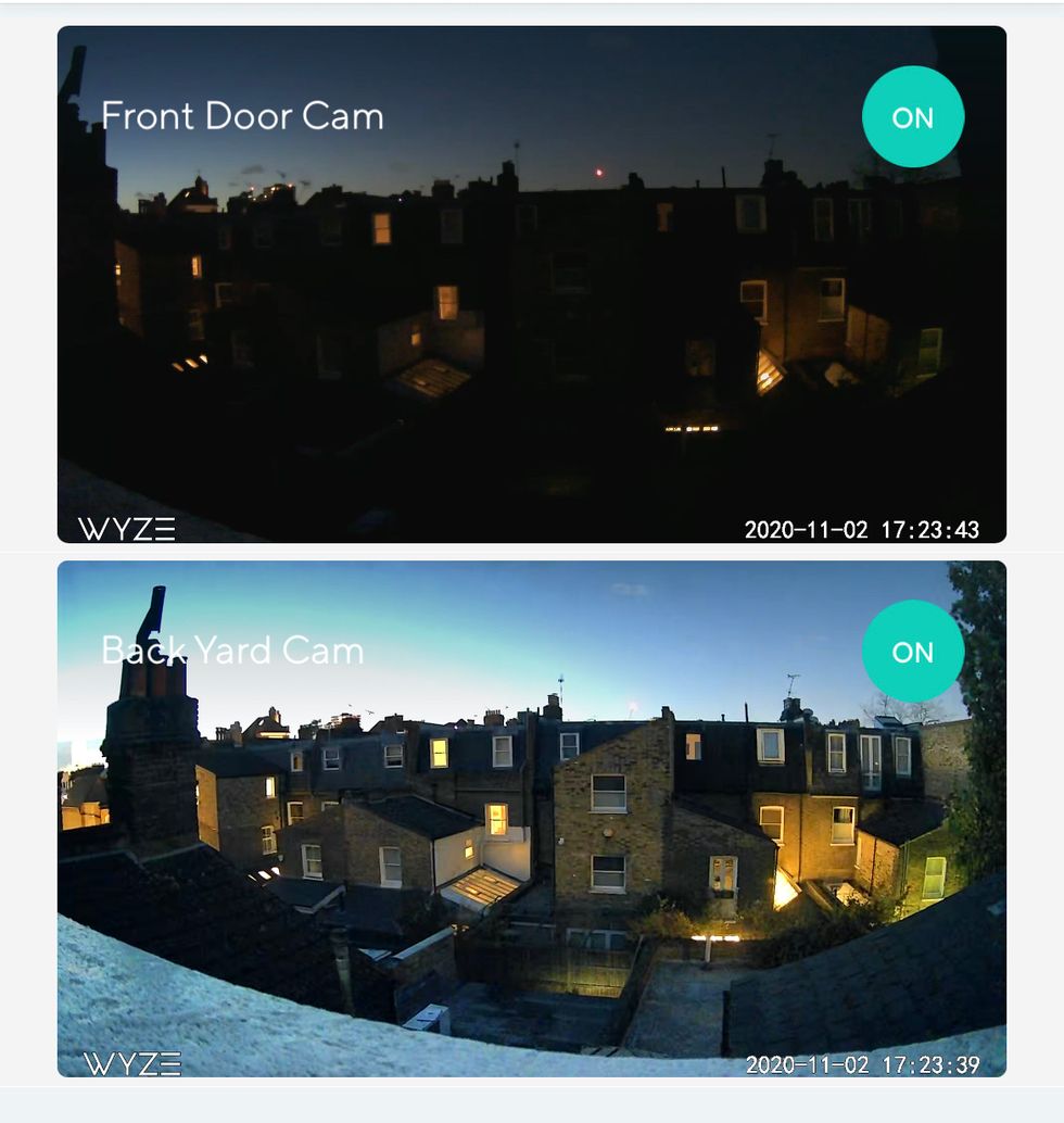 Nighttime shots using Wyze Cam v2 and improved v3