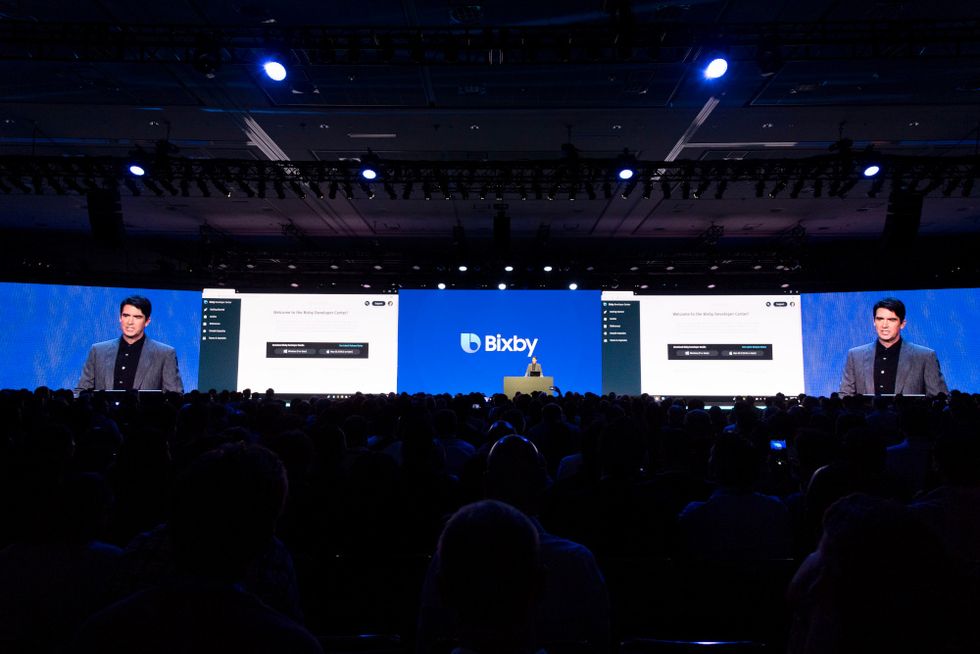 photo from CES show when samsung introduced Bixby