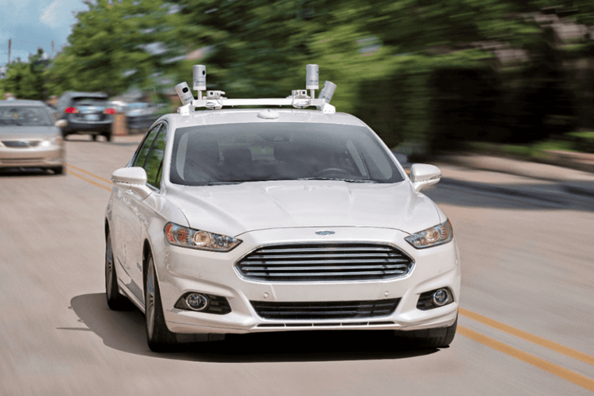 Photo of a Ford Fusion autonomous test car