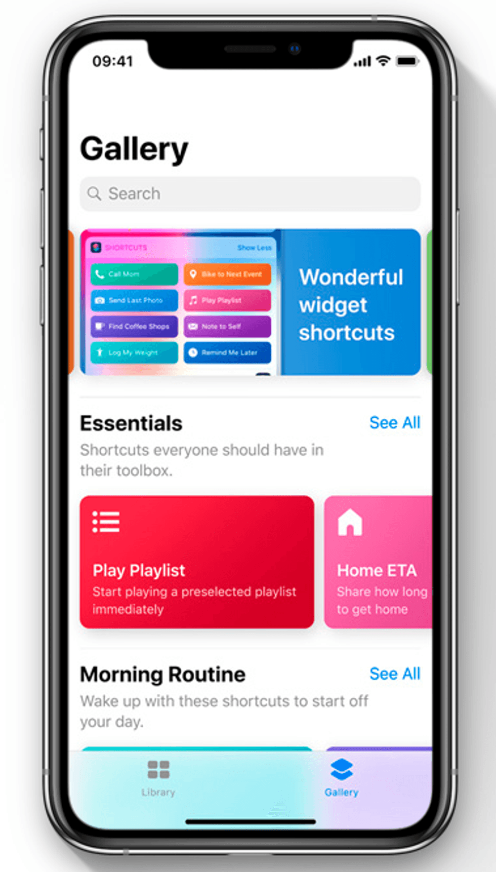 photo of a iPhone with screen showing Gallery