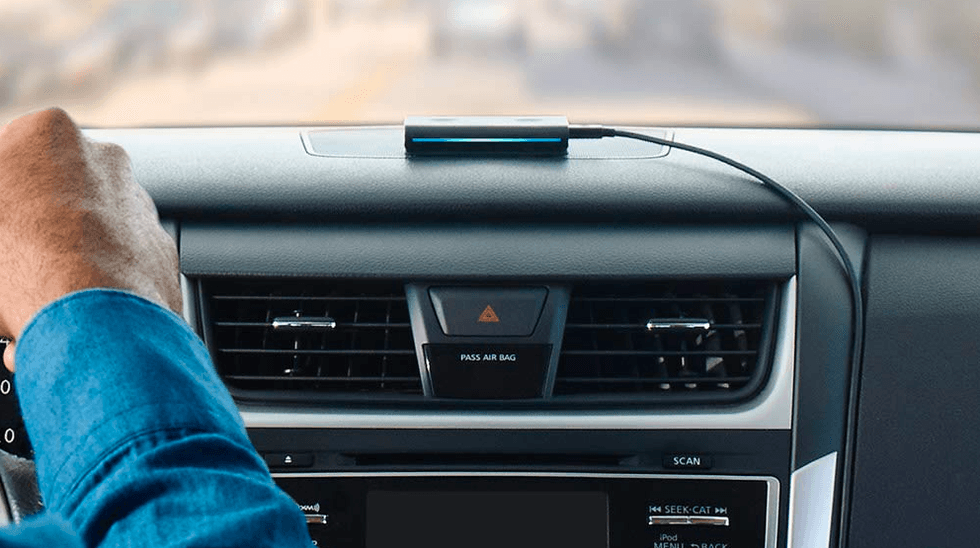 Photo of Amazon's Echo Auto Alexa device