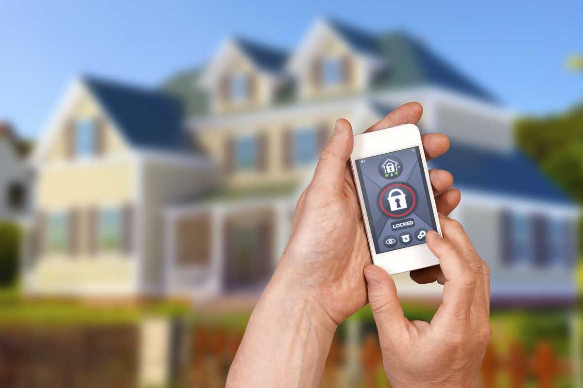 photo of an app for Connected Home Security Systems